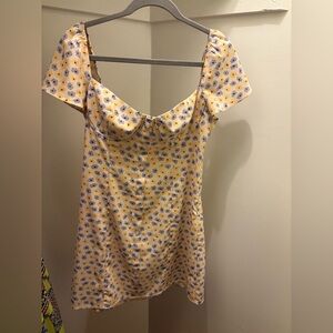 Princess Polly floral mini cap sleeve dress